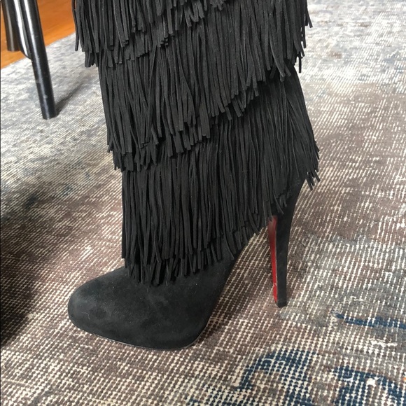 SOLD Christian Louboutin Fringe Boots Brand New - Picture 3 of 11